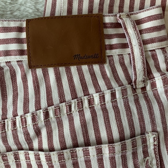 MADEWELL The High Rise Slim Crop Striped Boy Jeans Size 25 - Picture 12 of 17